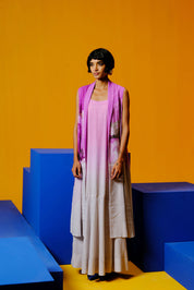 Diffuse Beetroot & Light Grey Jacket Dress