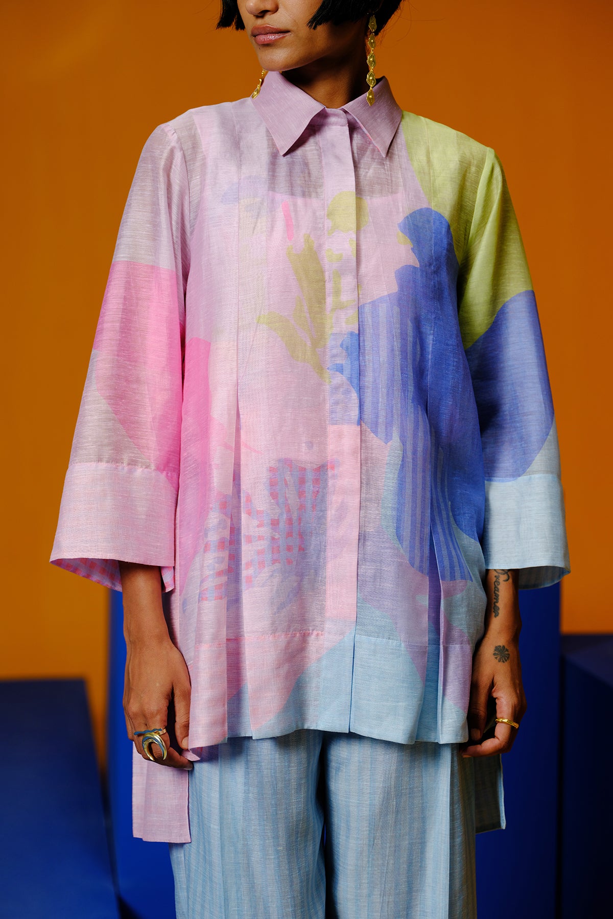 Bough Orchid Pink & Powder Blue Co-ord Set
