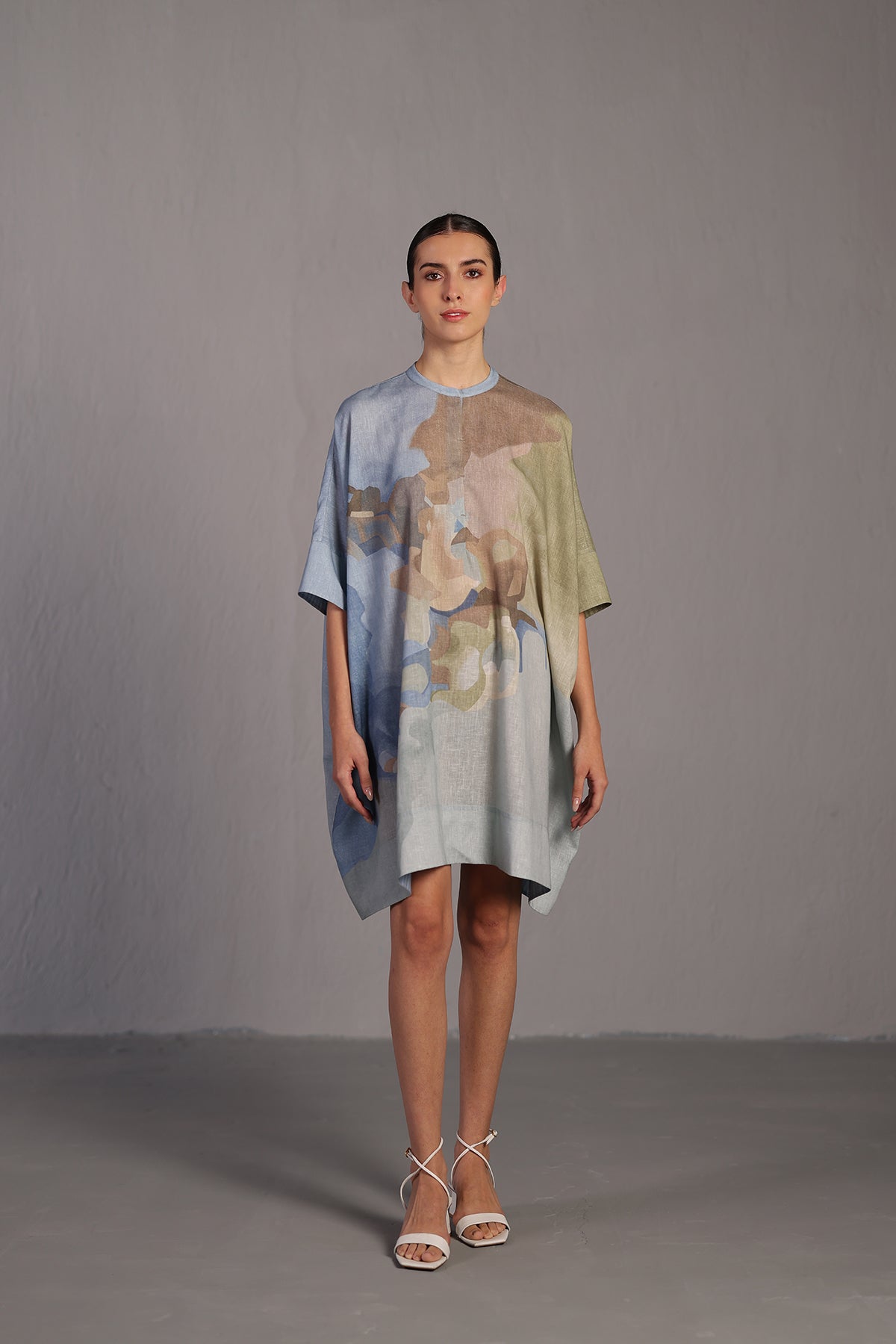 Diffuse Pastel Blue & Green Dress