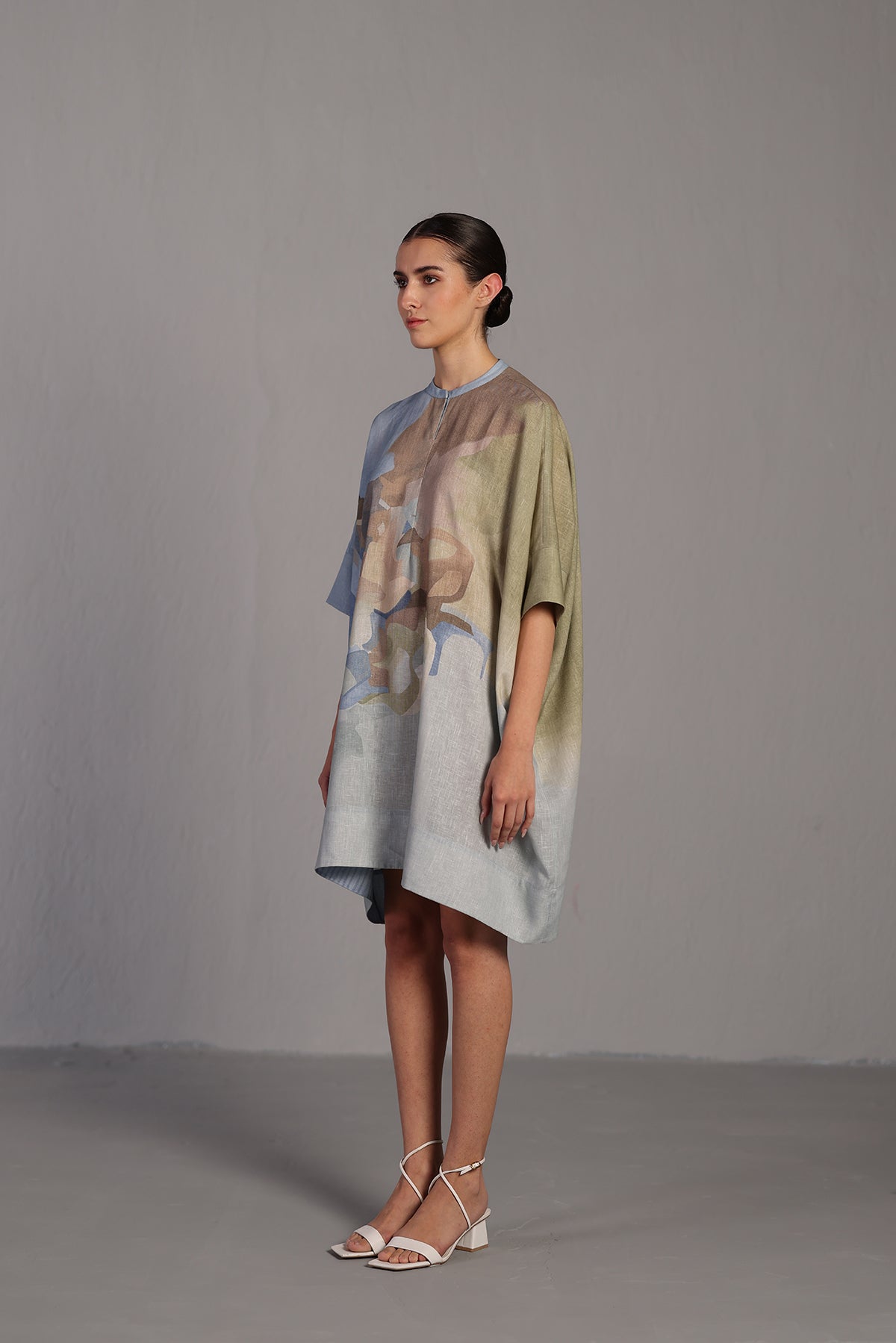 Diffuse Pastel Blue & Green Dress