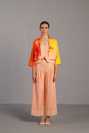 Diffuse Bright Orange & Yellow Jacket Set