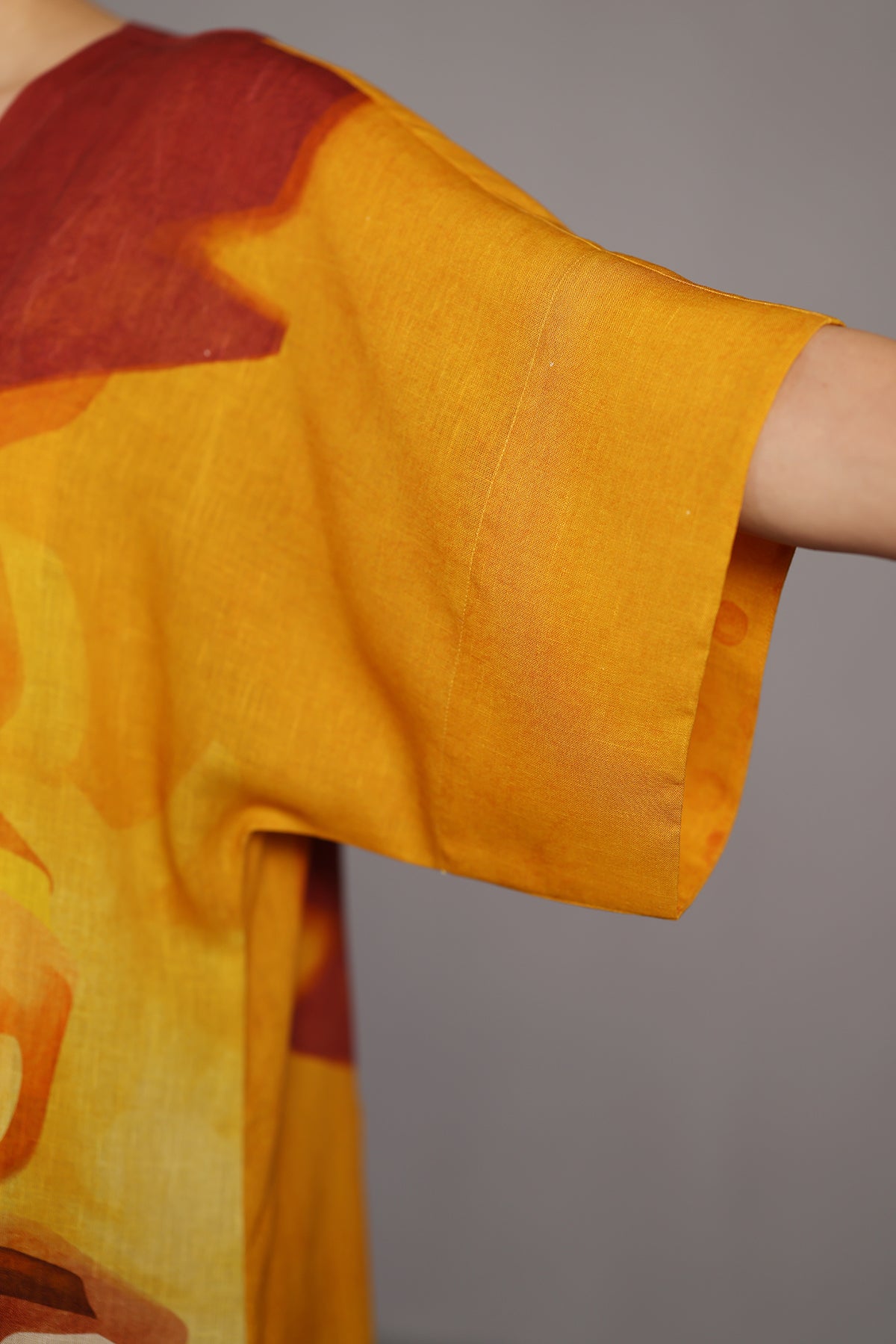 Diffuse Brown & Ochre Long Dress