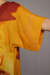 Diffuse Brown & Ochre Long Dress