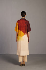 Diffuse Brown & Ochre Kurta Set