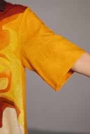 Diffuse Brown & Ochre Kurta Set