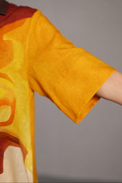 Diffuse Brown & Ochre Long Dress