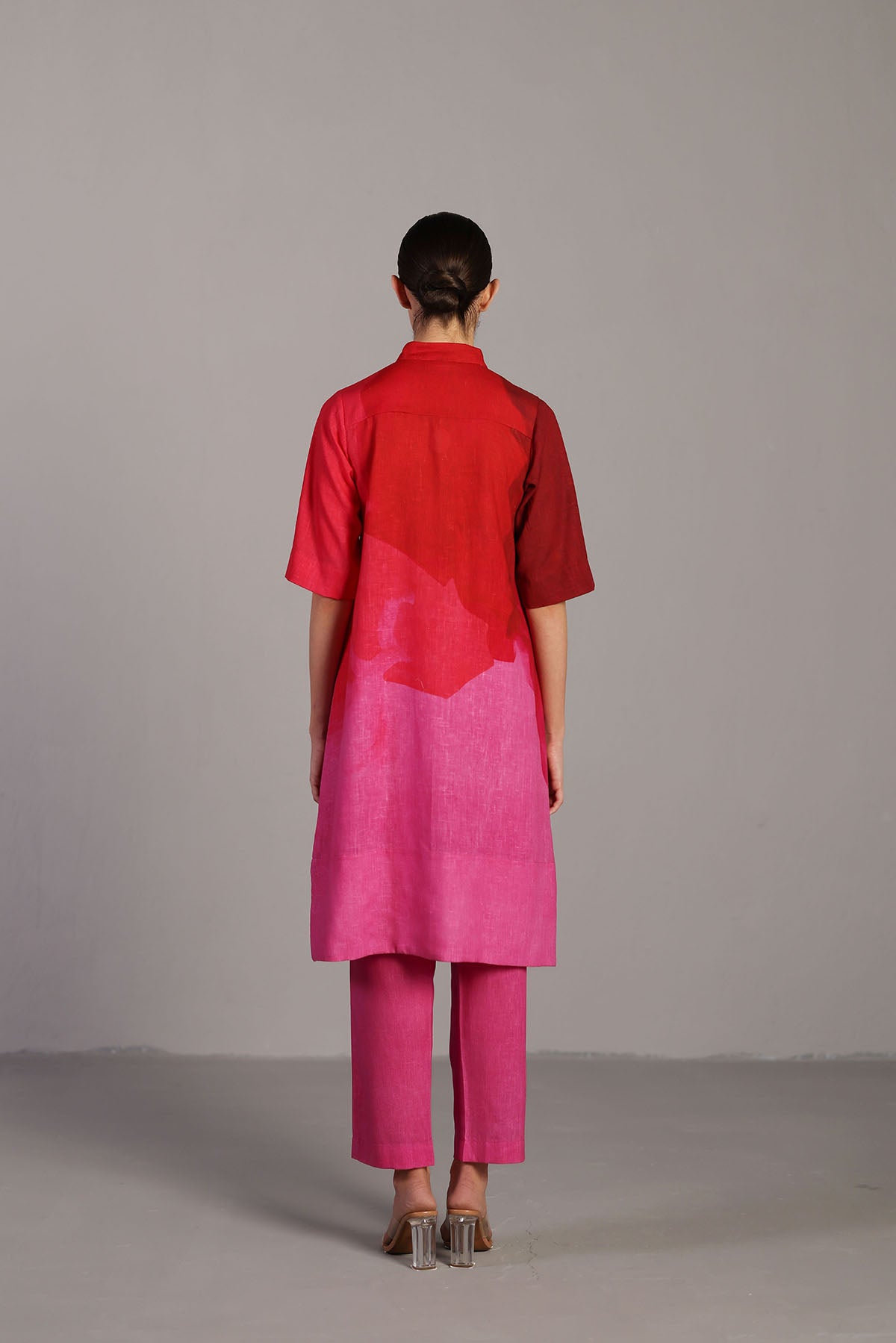 Diffuse Fuchsia Pink Kurta Set