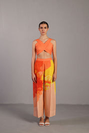 Diffuse Bright Orange & Yellow Co-ord Set
