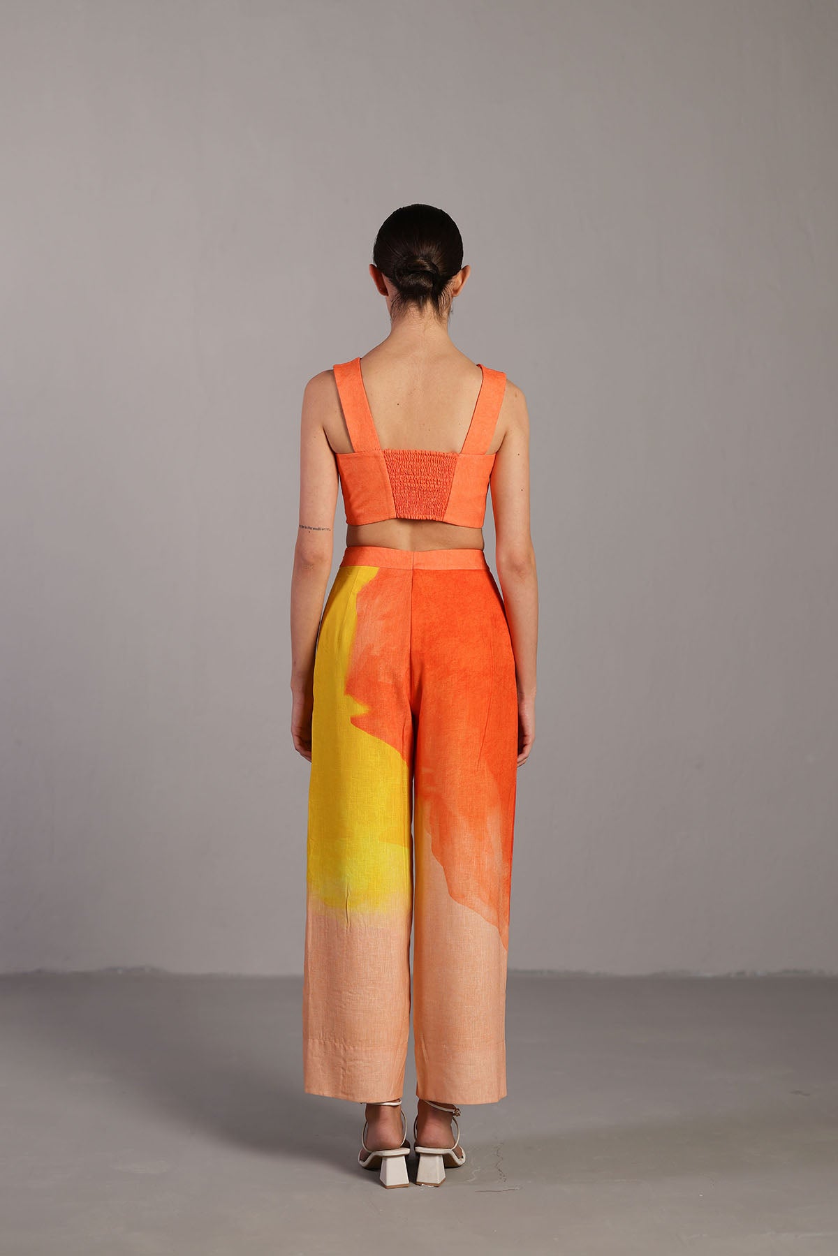 Diffuse Bright Orange & Yellow Co-ord Set
