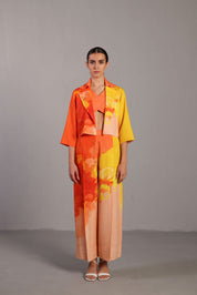 Diffuse Bright Orange & Yellow Jacket Set