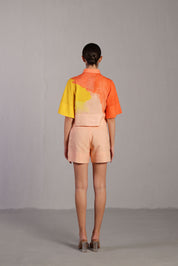 Diffuse Bright Orange & Yellow Shorts Set