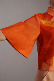Diffuse Bright Orange & Yellow Shorts Set