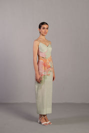 Diffuse Soft Pink & Green Dress