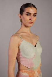 Diffuse Soft Pink & Green Dress