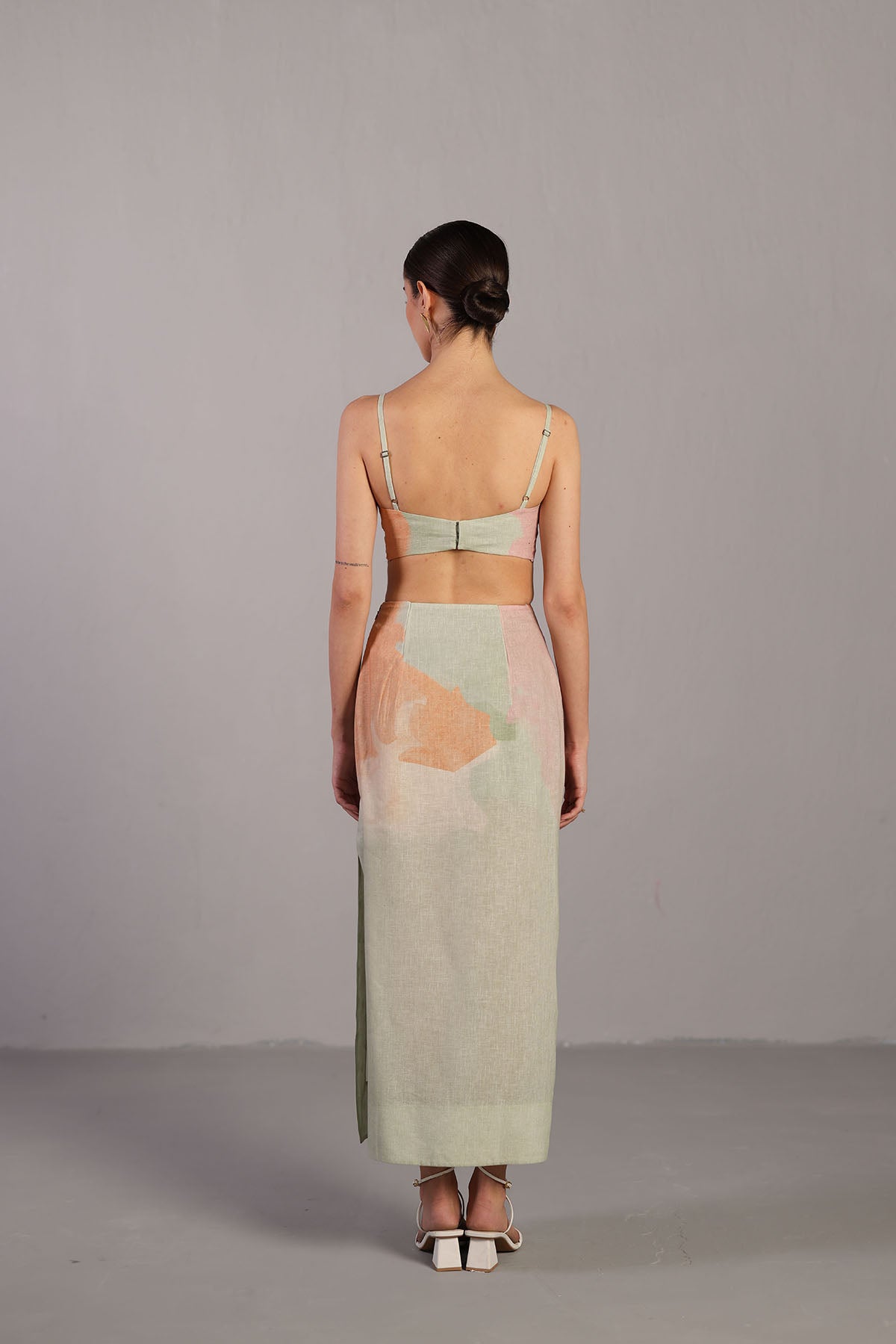 Diffuse Soft Pink & Green Dress