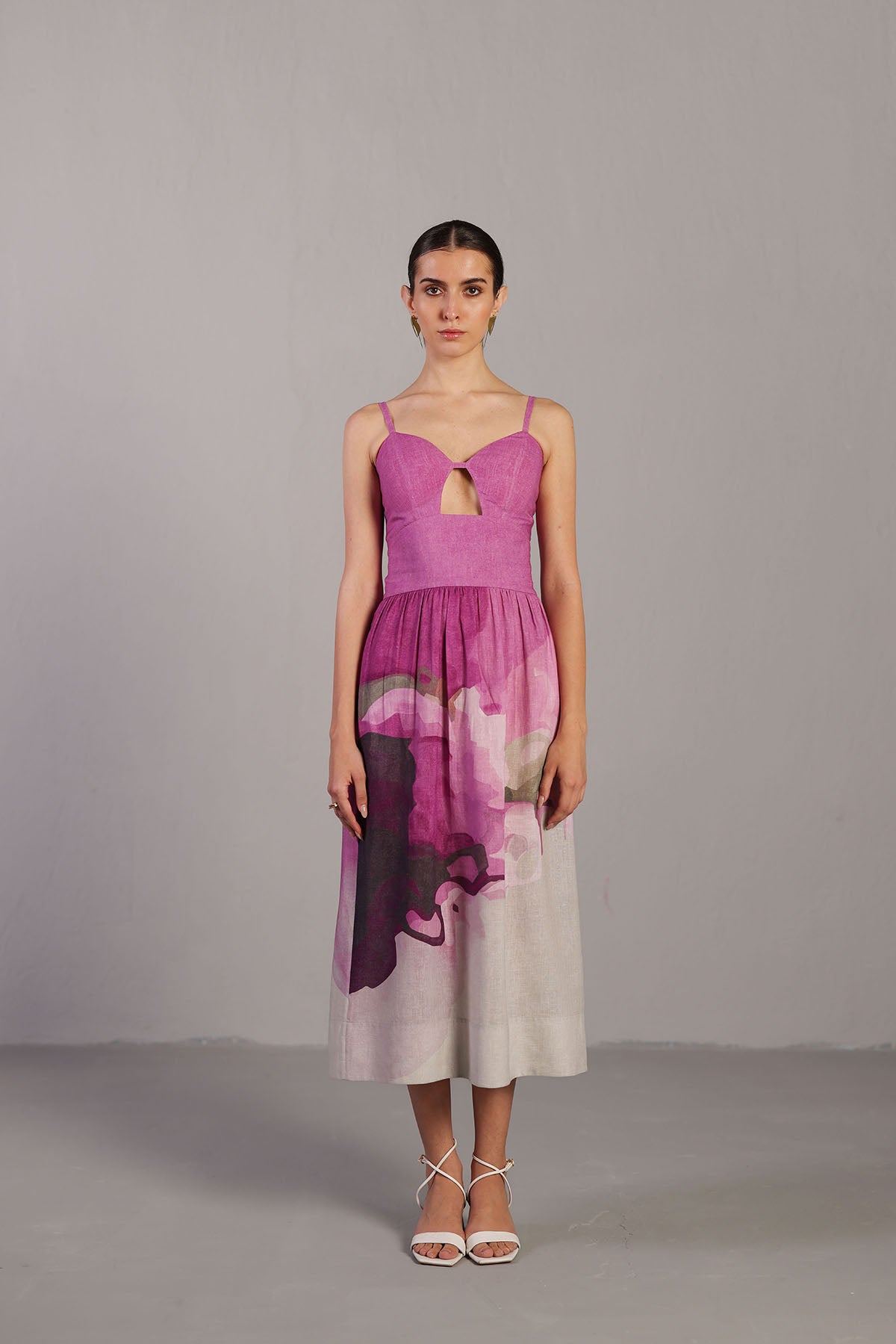Diffuse Beetroot & Light Grey Dress