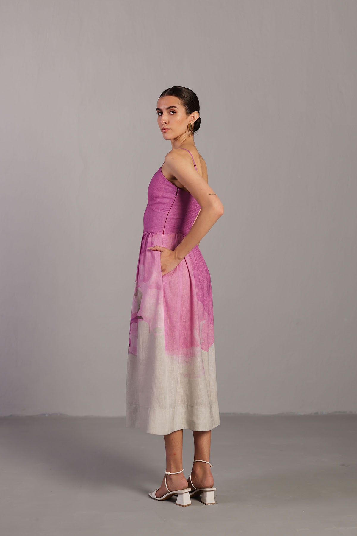 Diffuse Beetroot & Light Grey Dress