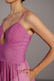 Diffuse Beetroot & Light Grey Dress