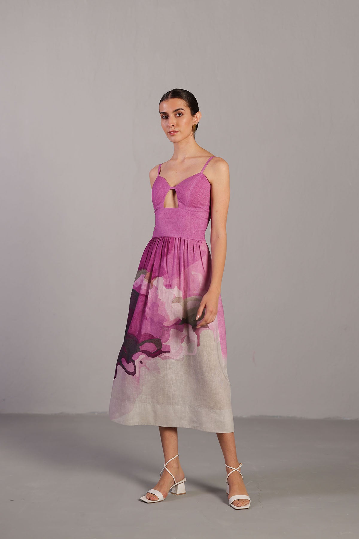 Diffuse Beetroot & Light Grey Dress