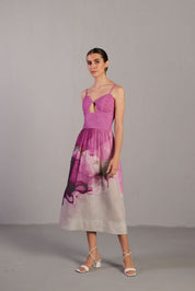 Diffuse Beetroot & Light Grey Dress