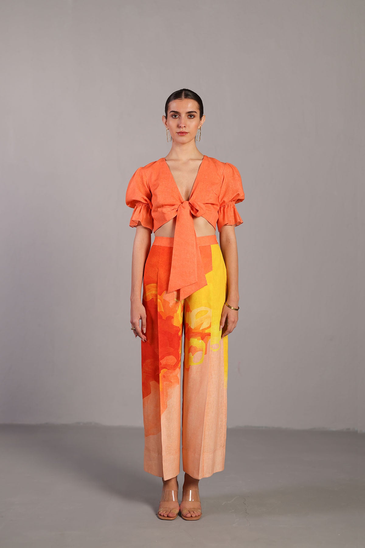 Diffuse Bright Orange & Yellow Co-ord Set