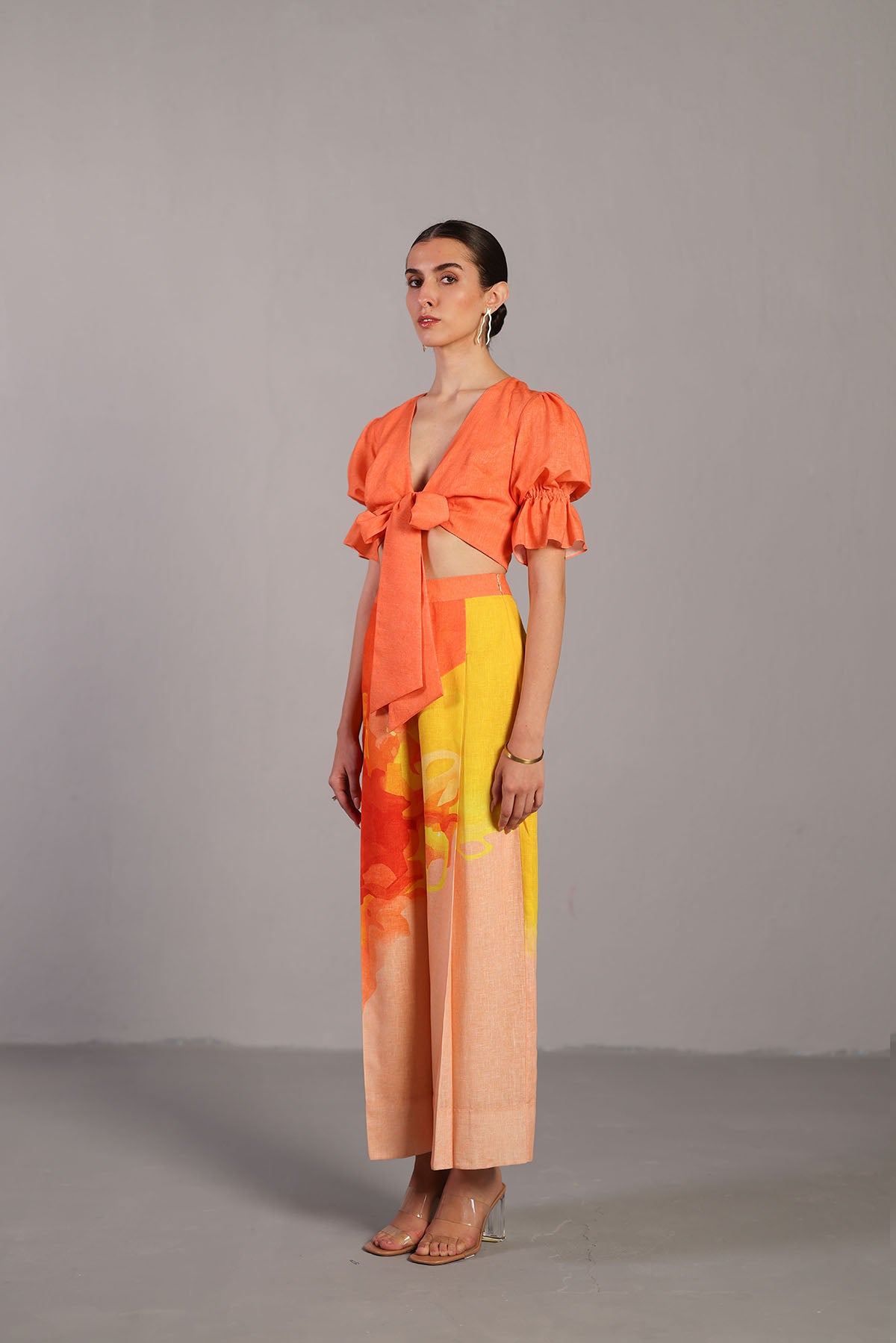 Diffuse Bright Orange & Yellow Co-ord Set