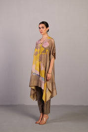 Candy Floss Smoky Beige & Bright Yellow Kurta Set