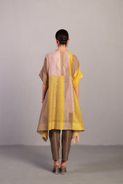 Candy Floss Smoky Beige & Bright Yellow Kurta Set