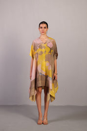 Candy Floss Smoky Beige & Bright Yellow Kurta Set