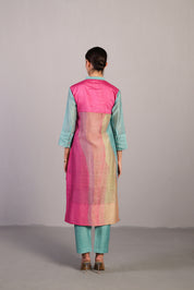 Ripple Doll Pink & Aqua Blue Kurta Set