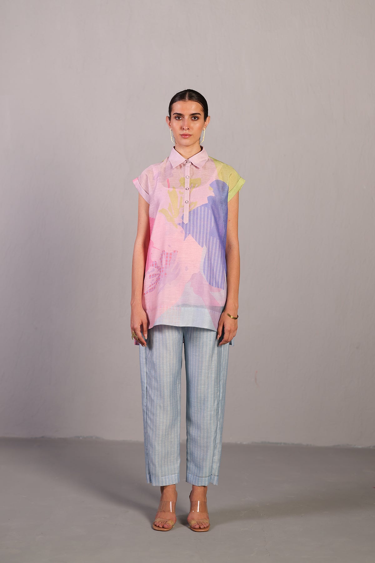Bough Orchid Pink & Powder Blue Kurta Set