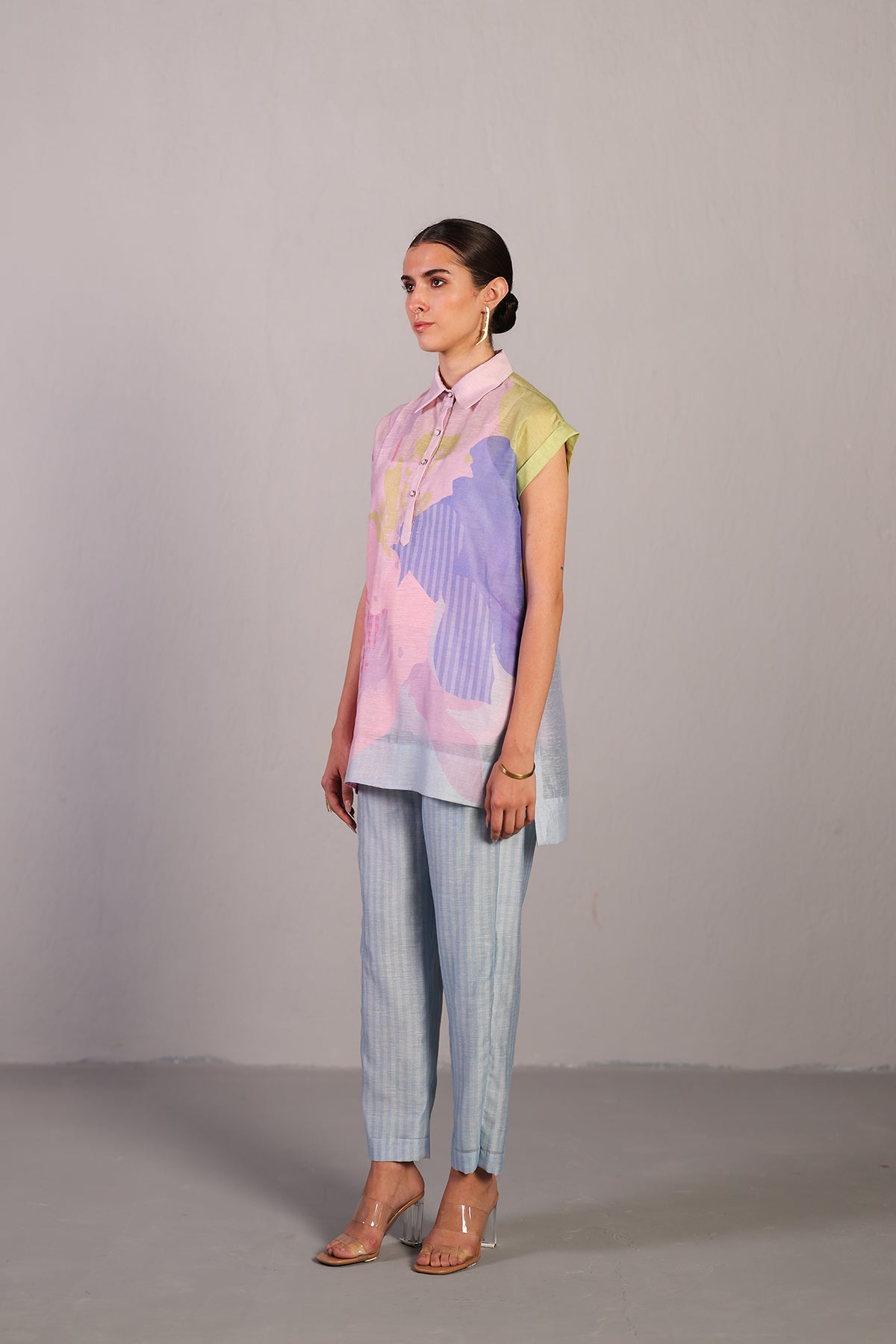 Bough Orchid Pink & Powder Blue Kurta Set