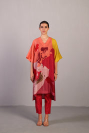 Bough Orange Red Kurta Set