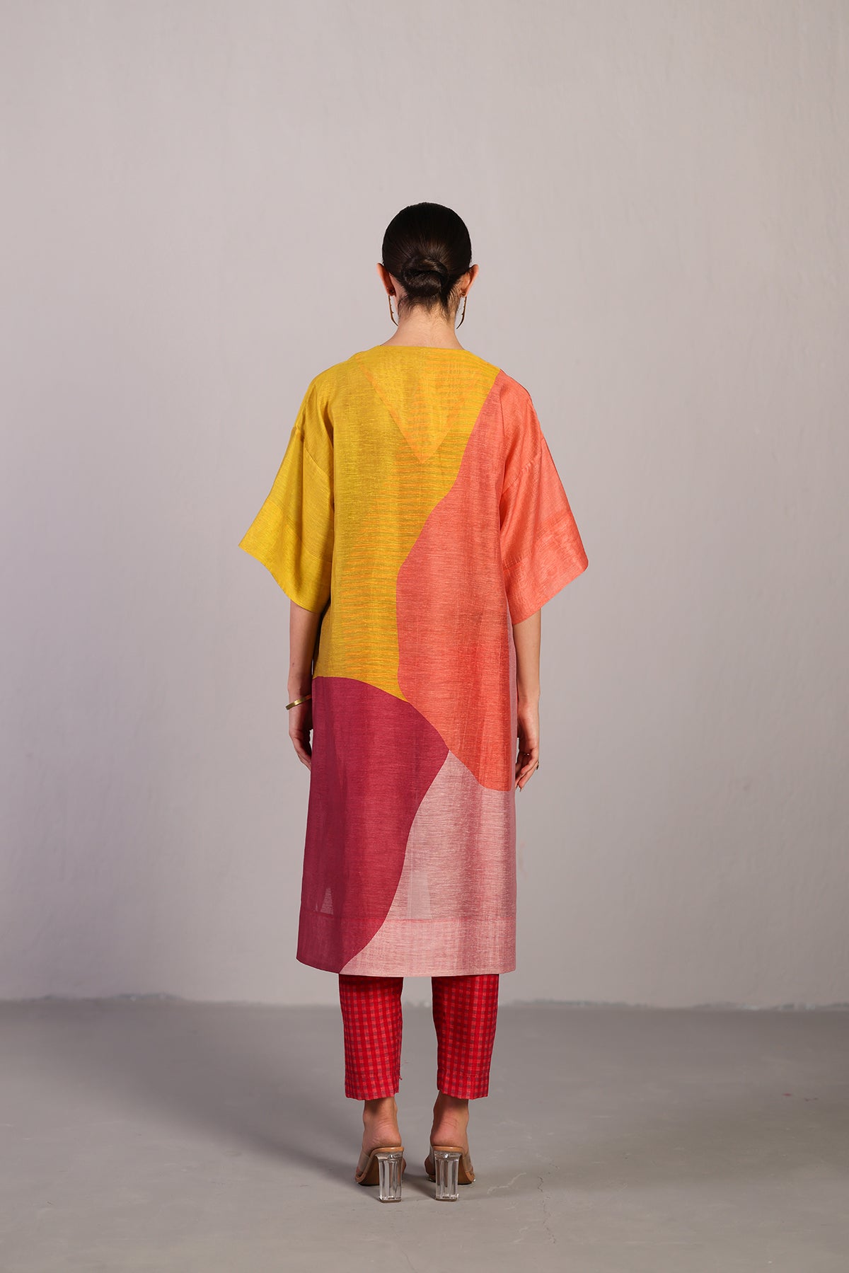 Bough Orange Red Kurta Set
