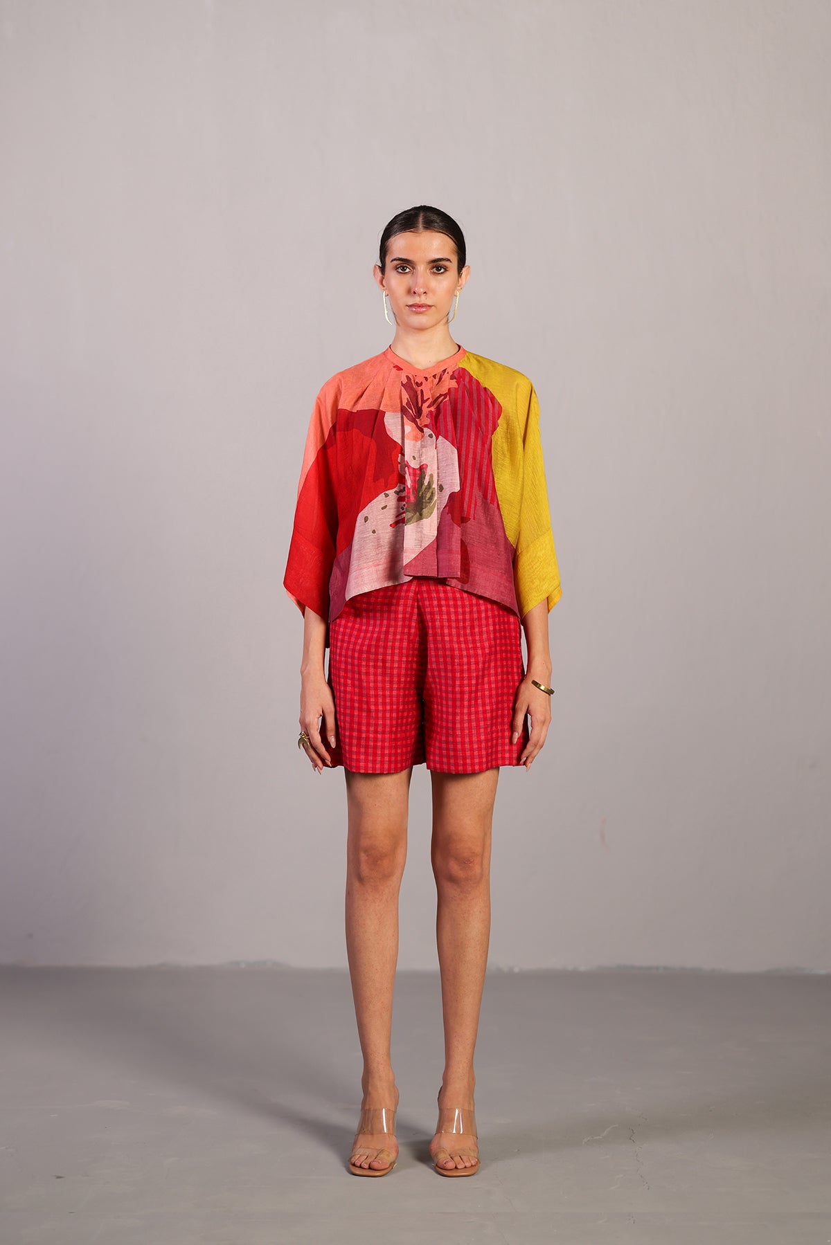 Bough Orange Red Kurta Set