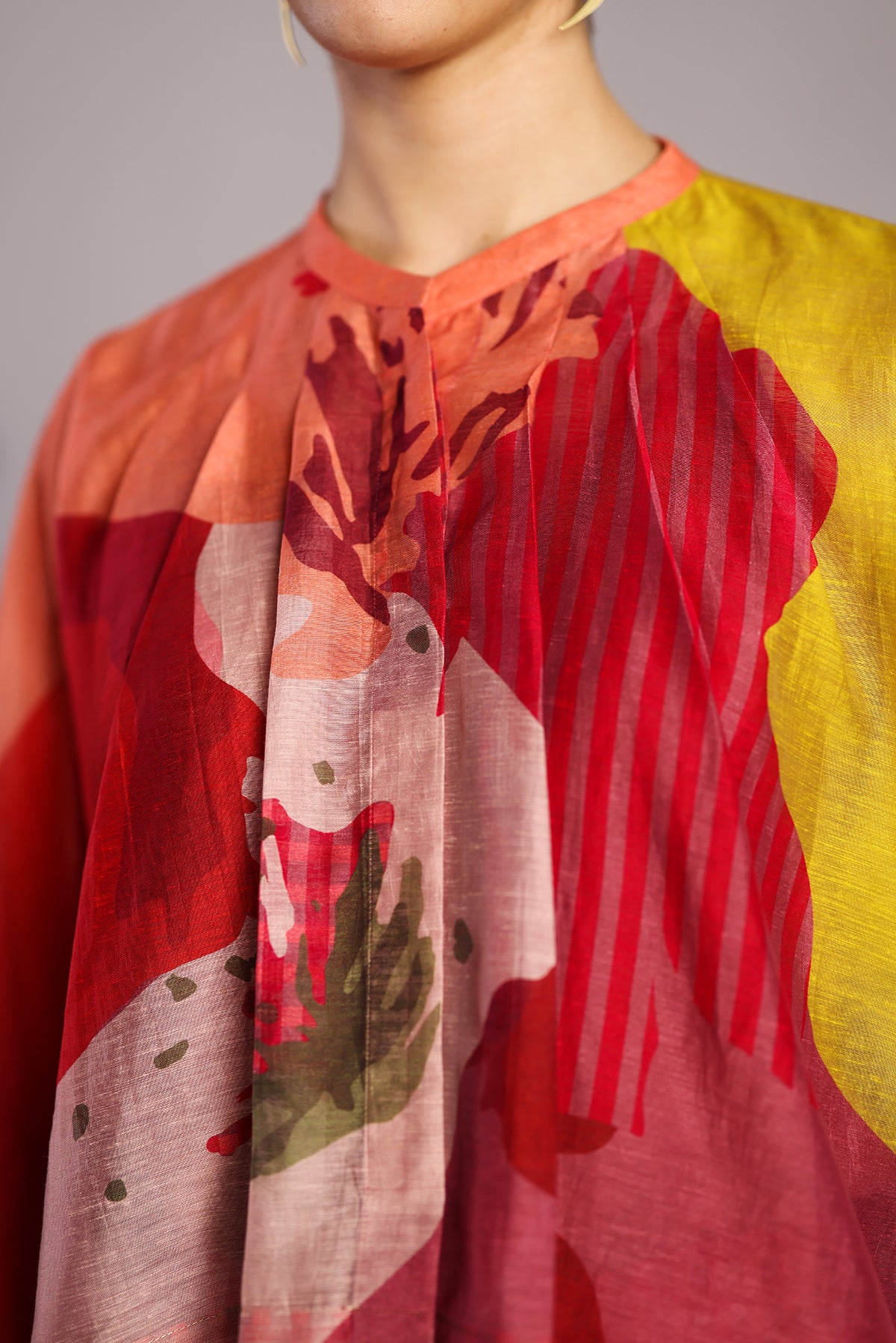 Bough Orange Red Kurta Set