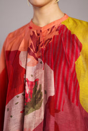 Bough Orange Red Kurta Set
