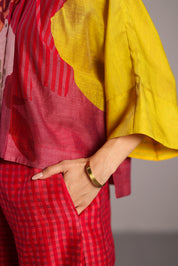 Bough Orange Red Kurta Set