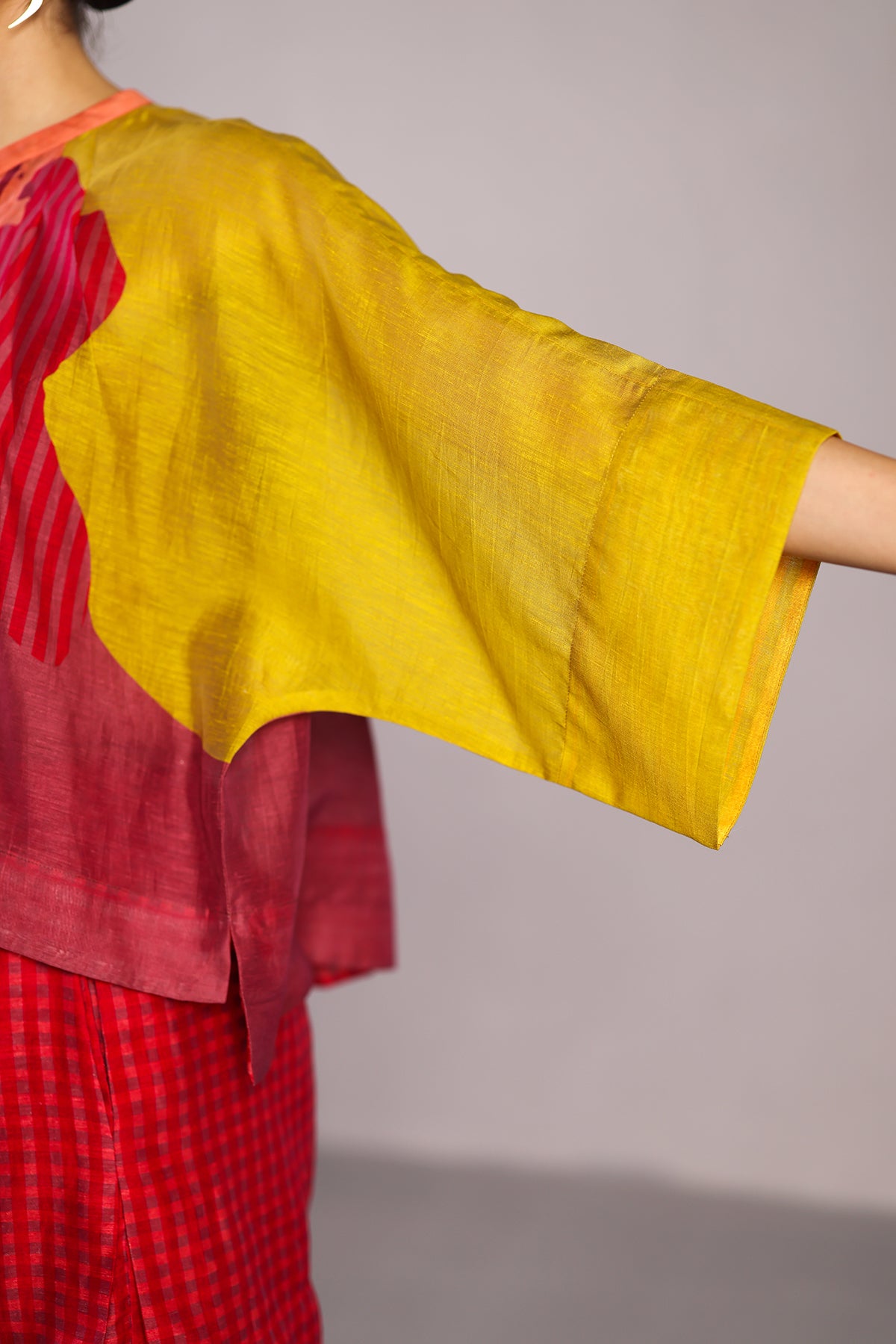 Bough Orange Red Kurta Set