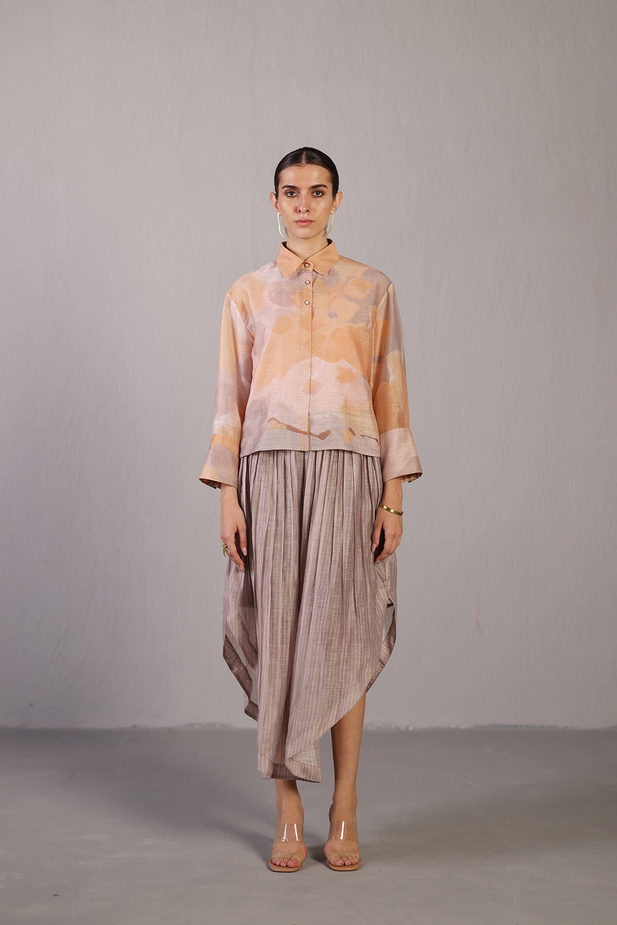 Candy Floss Soft Grey & Orange Co-ord Set