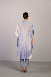 Sepal Blueberry & Coral Yellow Kaftan Set