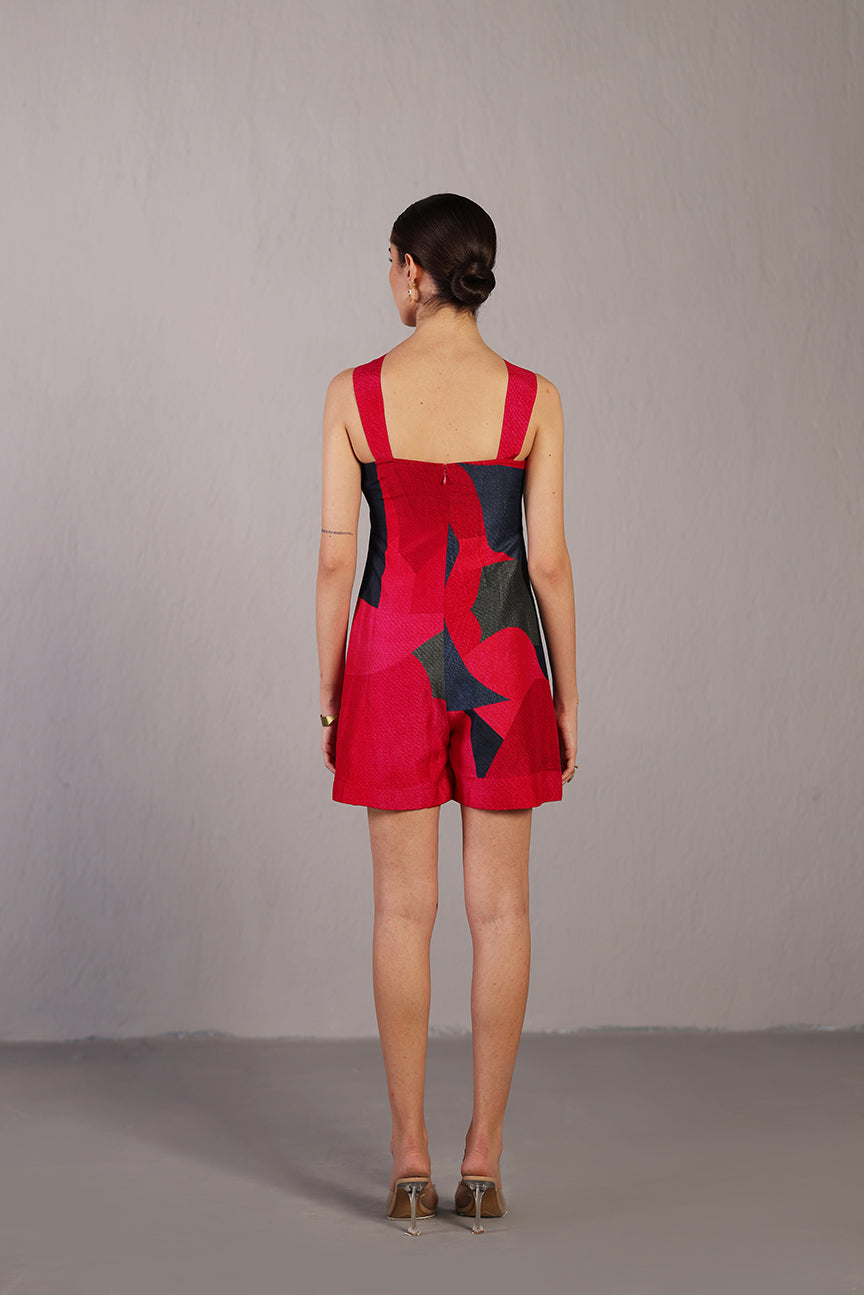 Patch Black & Red Playsuit
