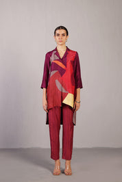 Blaze Wine & Red Co-ord Set