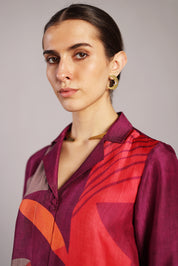 Blaze Wine & Red Co-ord Set