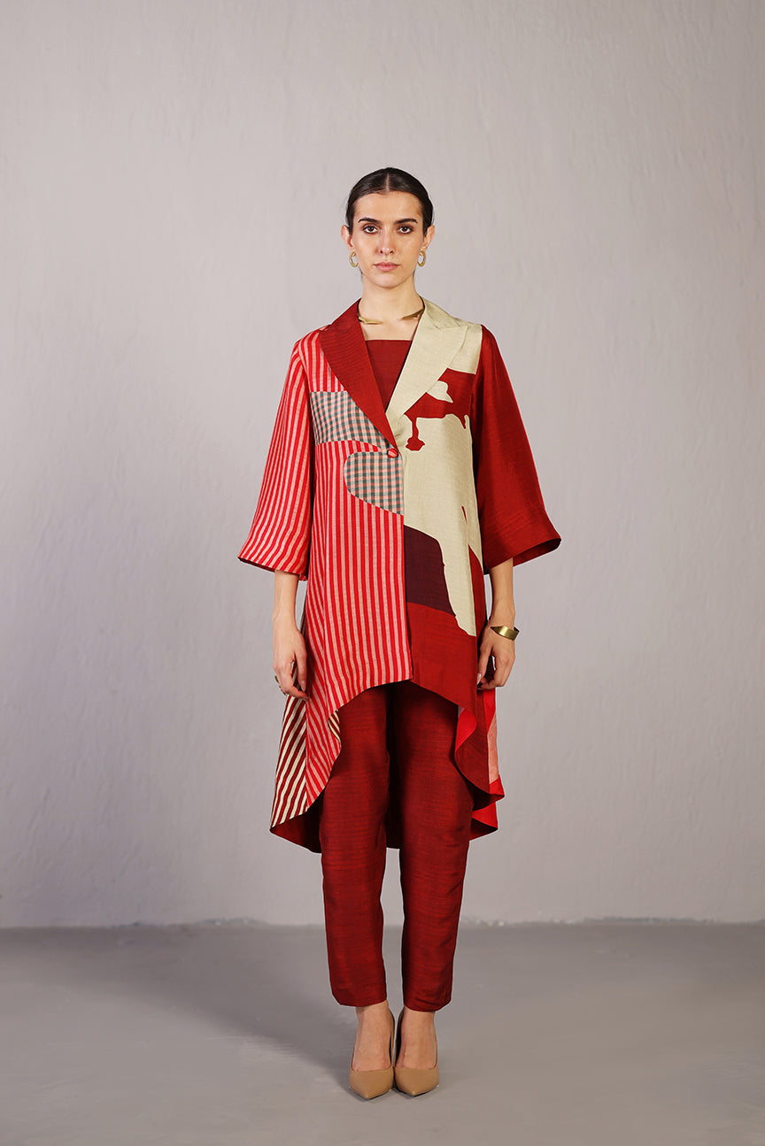 Floro Crimson Red Co-ord Set