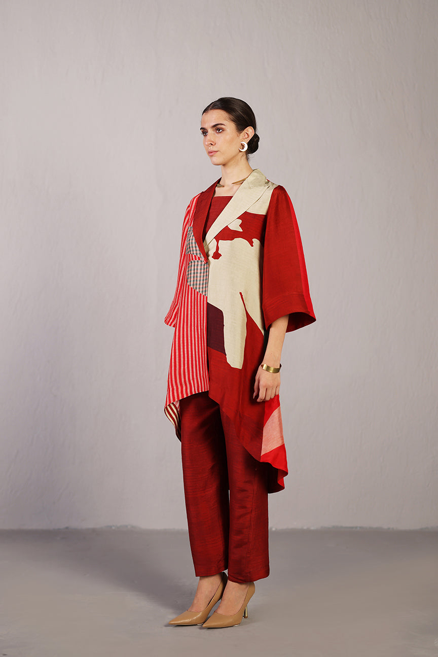 Floro Crimson Red Co-ord Set