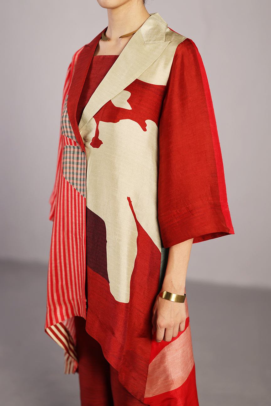 Floro Crimson Red Co-ord Set