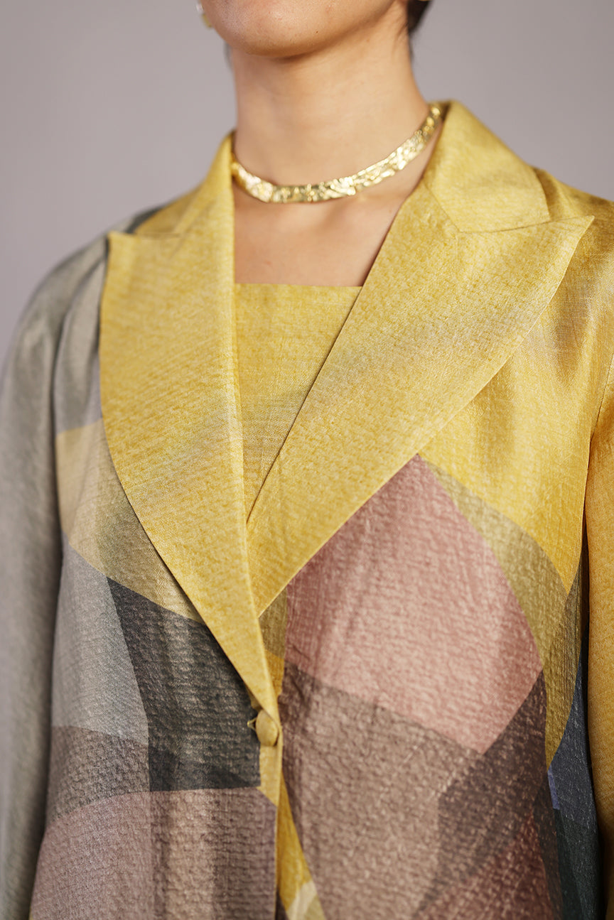 Whorl Yellow & Grey Co-ord Set