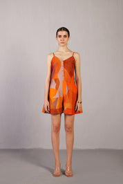 Patch Orange & Rust Playsuit