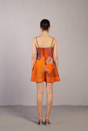 Patch Orange & Rust Playsuit